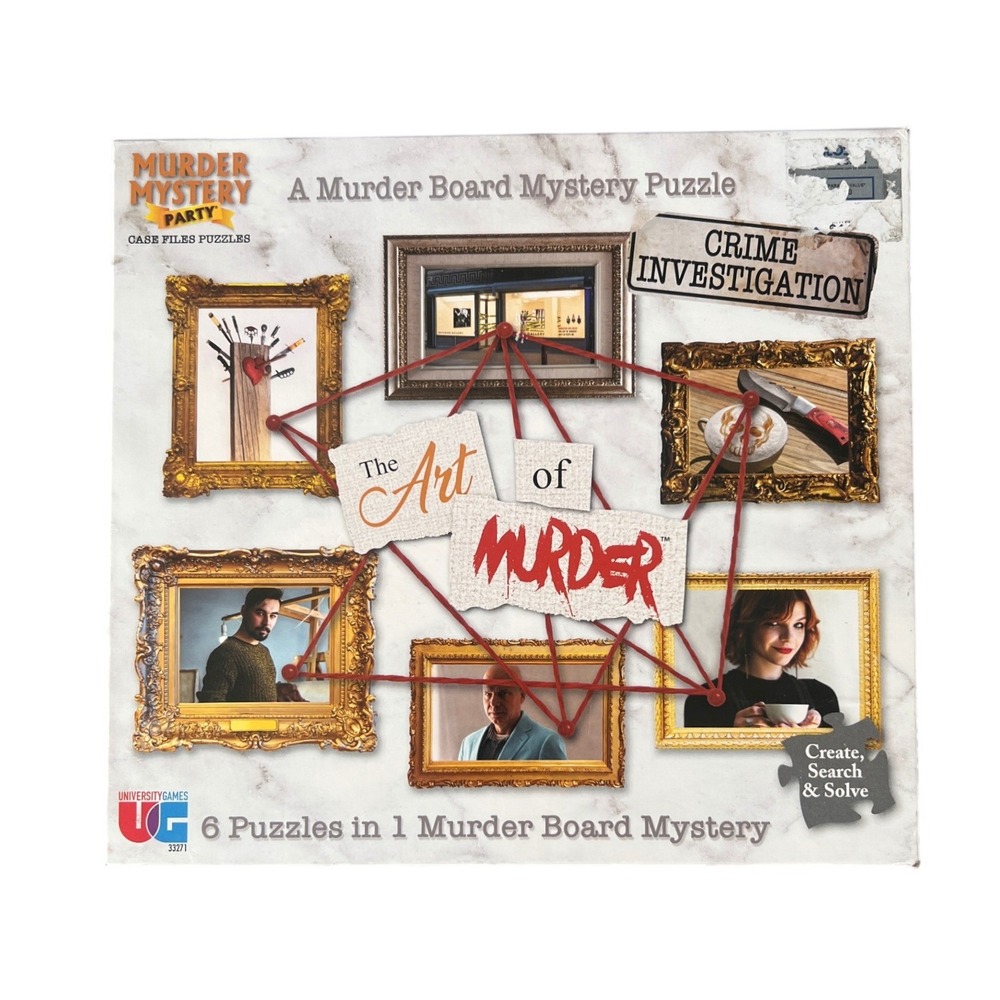 Murder Mystery Party Case Files The Art of Murder Puzzle University Games 33271